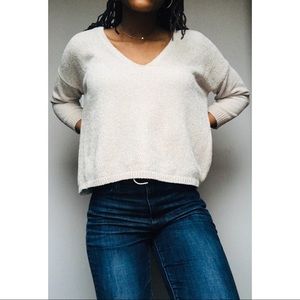 ::EXPRESS:: Velvet Chenille V-neck Sweater